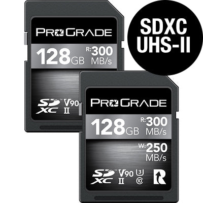 PROGRADE Digital SDXC UHS-II V90 Memory card (128GB), 2-pack