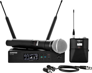 Shure QLXD124/85-H50 Combo Lav & SM58 Digital Wireless Mic System 534-598MHz