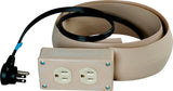 Flexiduct 10 Ft. Power Extension Duplex Receptacle Beige