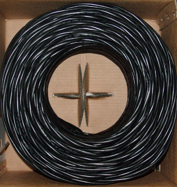 CAT5e UTP Bulk Cable Solid 350MHz 24 AWG 1000FT Black