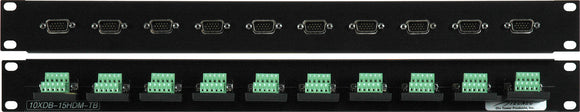 10 Point VGA Male - Terminal Block Patch Panel