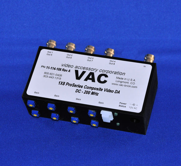 VAC 1x8 Composite Video DA with BNCs