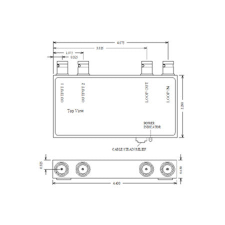 VAC 11-141-102 1x2 Composite Video DA Diff. Loop thru Input Unity Gain BNC