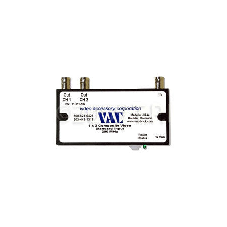 VAC 11-923-101 1x2 Mini-Brick Video Distribution Amp with BNCs