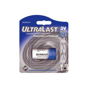 Ultralast CR123 3 Volt Photo Lithium Camera Battery