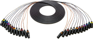 Connectronics 12-Channel XLRF-XLRM Audio Snake Cable 50FT