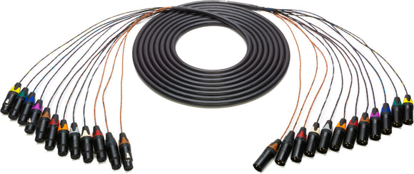 Connectronics 12-Channel XLRF-XLRM Audio Snake Cable 50FT