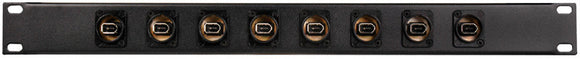 8 Point Neutrik Firewire Patchbay 1394 6pin 1394 6pin Black Connectors