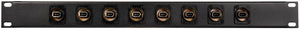 16 Point Neutrik FireWire Patchbay 6-Pin Black Barrel Connectors