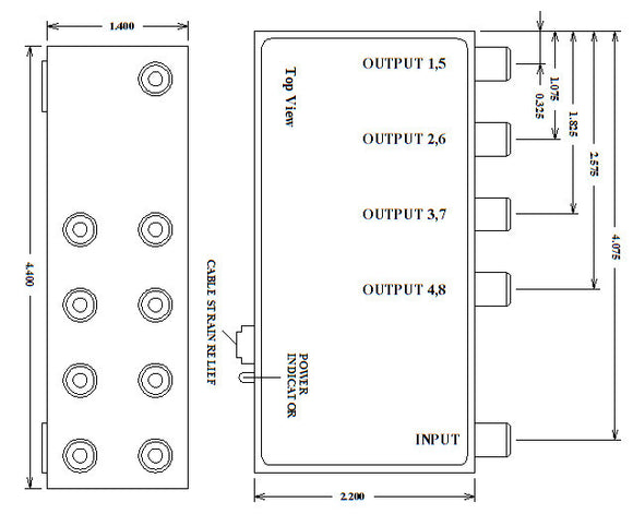 VAC 16-111-108 1x8 Unbal Mono Audio DA