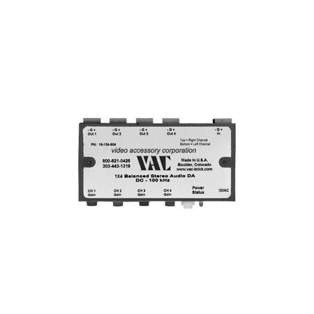 VAC 16-134-604 1x4 Balanced Stereo Audio Distribution Amplifier