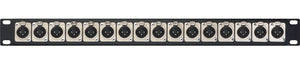 TecNec XLR Male 1RU Panel 8 Points NC3MD-SCREW Connectors