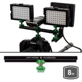 8 Inch D-FLASHNER KIT (Green) (Flash Shoe Extention)