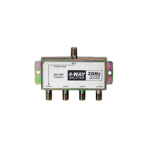 4-Way 2.4Ghz 90dB Satellite Splitter DC Power Passing to One Port