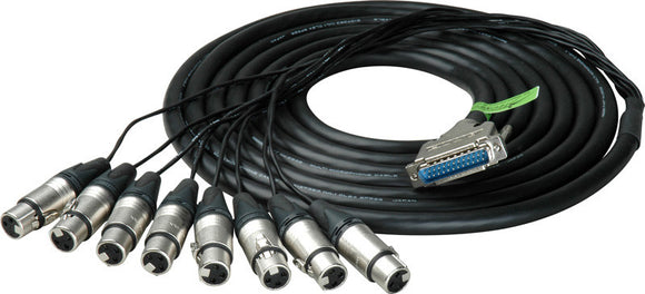 Mogami Analog 25Pin DSub to 8 XLR Female 15FT