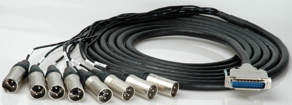 Canare Analog 25Pin DSub to 8 XLR Male 25FT