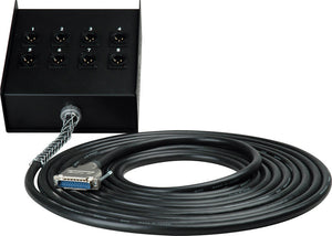 Canare Analog 25Pin DSub to 8 XLR Male Fan Box 5FT