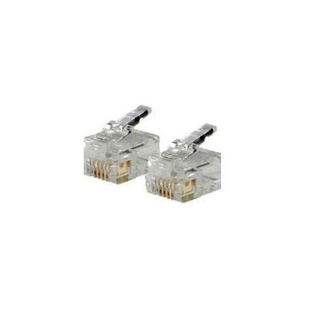 RJ12 6x6 Modular Plug for Flat Strand Cable 100pk