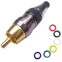 Calrad 30-291 Gold Plated 75 Ohm RCA Plug for 2.8mm Cable RG59 / RG179 Solder Type