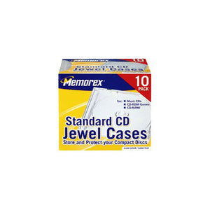 Memorex Clear Standard Jewel Cases 10 Pack