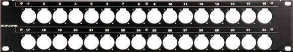 Canare Unloaded 32 Point XLR D Series Patch Panel