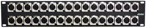 XLR Male & Female 2RU Panel 32 Points- w/NC3D-SCREW Connectors