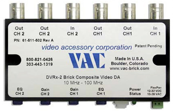 VAC 61-111-502 Dual 1x2 DVRx Analog Video Optimization System