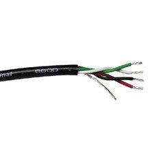 Gepco 6600 22 AWG 2-Pair Stranded TC Audio Control Cable 1000FT Black