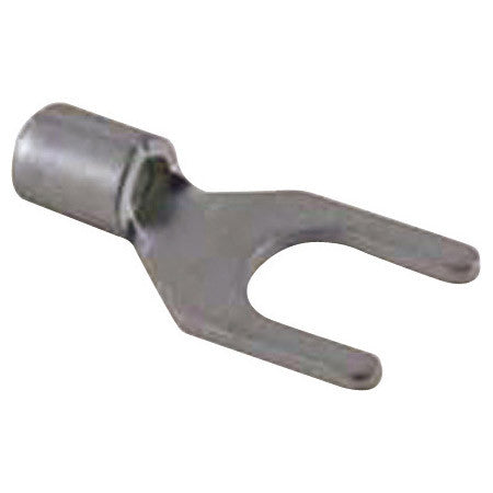 NTE Electronics 76-ST12-08L Non Insulated Spade Terminal 12-10Awg #8 Stud Tin Plated Copper Brazed Seam 50/Pkg