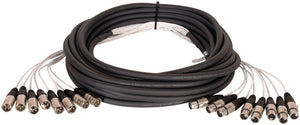 TecNec 8-Channel XLRF to XLRM Audio Snake with Neutrik Connectors 75FT