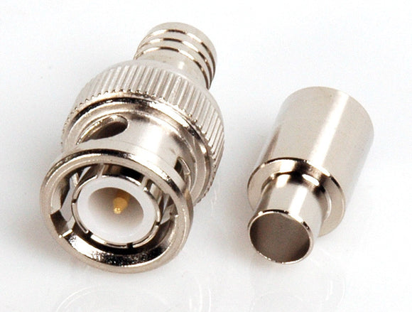 BNC Male 2-Piece Crimp Type Connector for RG59 & Teflon