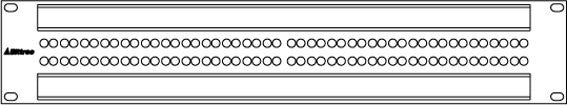 Bittree B96DC-HNLIT/ID S2OU12B 2RU 2X48 Audio Bantam Patchbay With ID Rear Interface