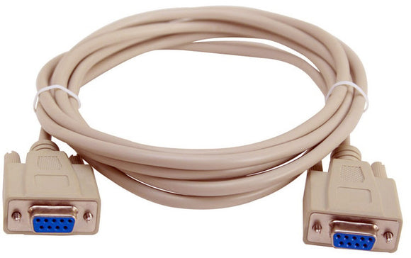 DB-9 Serial Female to Female Molded Cable 10FT Beige