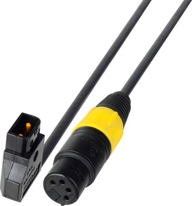 PowerTap Male to 4-Pin XLR Female DC Power Cable - 3-Foot