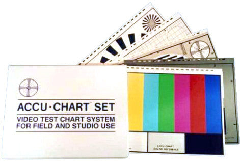 Vertex Accu-Chart AC-3/VC Set of 5 Test Charts 12.5x10 With Zippered Vinyl Case