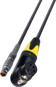 RA 4-Pin XLR Female to Lemo 4-Pin AJA KiPro Series Power Cable - 3-Foot