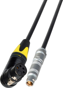 RA 4-Pin XLR Female to Lemo SG AJA KiPro Series Power Cable - 5-Foot