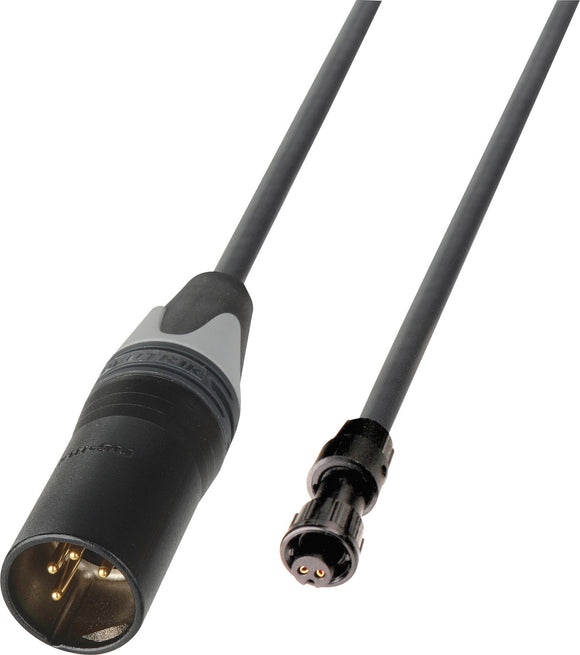 4-Pin XLR Male to AJA Type Micro-Con-X 2-Pin Power Cable - 1-Foot