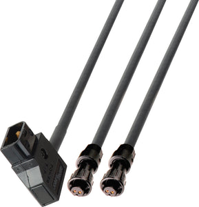 PowerTap to Dual AJA Type Micro-Con-X 2-Pin Power Cable - 7-Foot