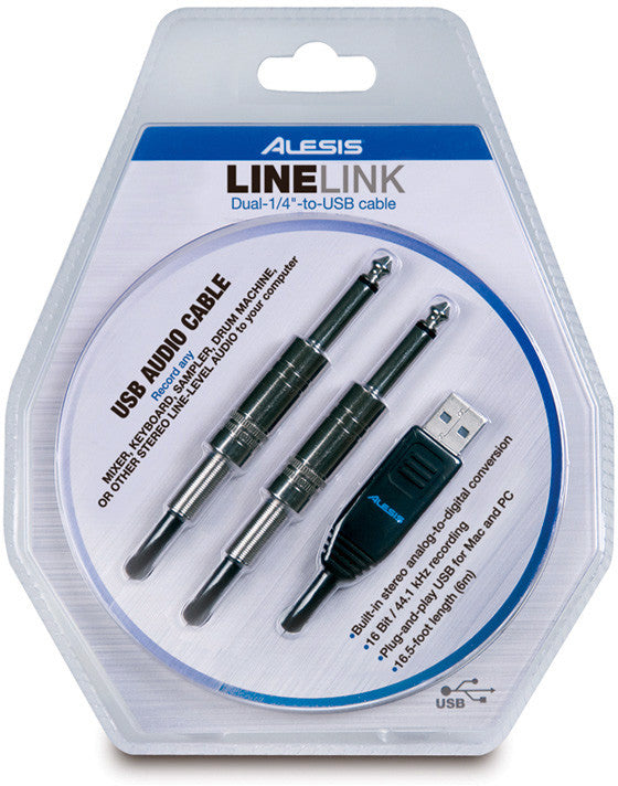 Alesis LineLink Dual 1/4 Inch to USB Cable