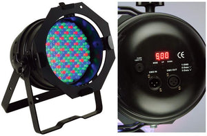 American DJ 64B LED PRO DMX RGB Color Mixing Par Can (Black)