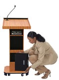 AmpliVox S505 Executive Column Lectern with Sound System (4 colors)