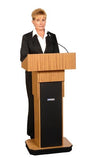 AmpliVox S505A Executive Adjustable Height Column Lectern with Sound System (4 colors)