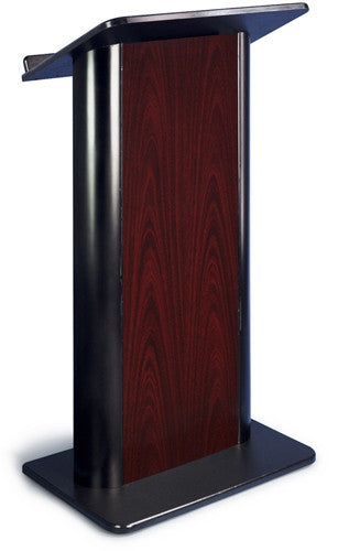 AmpliVox SN3090 Jewel Mahogany Lectern with Black Anodized Aluminum