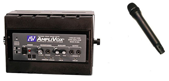 AmpliVox SW1230 Mity Box Speaker with16 channel UHF wireless microphone