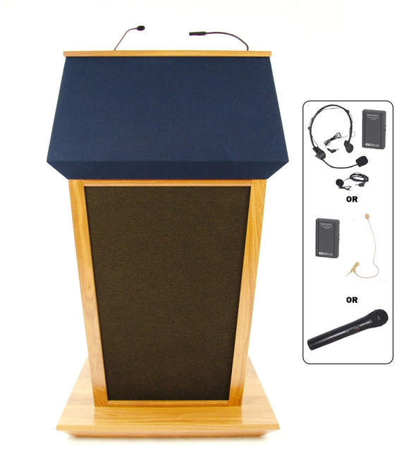 AmpliVox SW3045 Patriot Plus Lectern - Wireless Handheld Mic