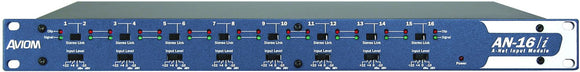 Aviom AN-16/i Input Module provides 16 Balanced Line-Level Inputs to a Pro16 System