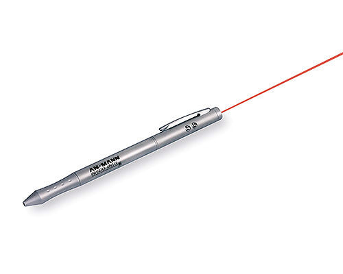 Ansmann 5001183 Laserpointer with PDA Stylus Ballpen & LED Torch - Silver