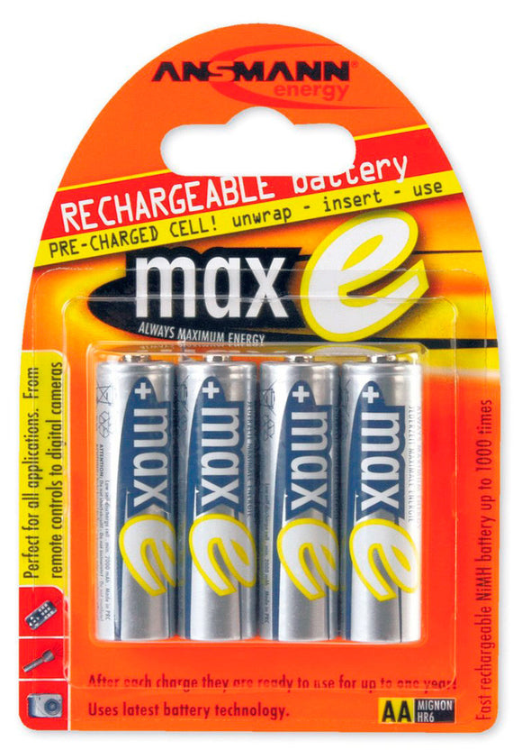 Ansmann MAX-E AA 2100mAh Rechargeable NiMH Batteries (4-Pack)