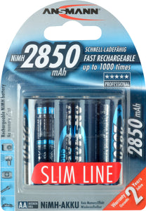 Ansmann 5035212-US AA 2850 mah 4pk Slimline Version